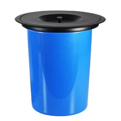 Imagen de LYXXW Bote De Basura Incorporado En La Encimera Con Tapa Y Cubo, Papelera Pequeña Empotrada Oculta Residuos Para Basura, Cocina, Hogar,Negro,8L