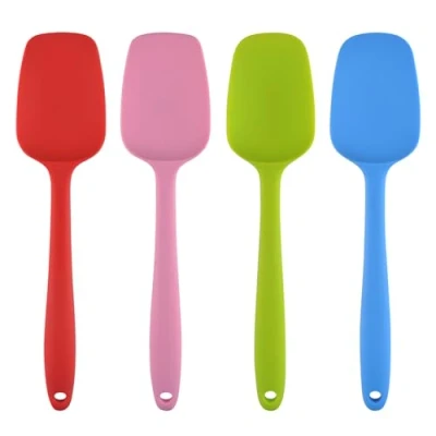 Imagen de MOACC Espatula de Silicona Lenguas Cocina con Núcleo Acero, No Tóxico, Antiadherente, Resistente al Calor, Utensilios para y Horneado, Set 4 Piezas