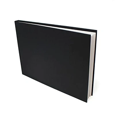 Imagen de Artway Studio Cuaderno de dibujo A4 encuadernado en cartón Apaisado 92 Caras/46 Páginas papel 170 gsm negro tapa dura