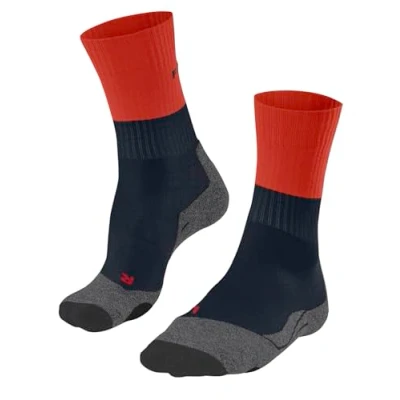 Imagen de FALKE TK2 Explore M SO lana hilo funcional anti ampollas gruesa 1 par, Calcetines para senderismo Hombre, Naranja (Samba Orange 8182), 46 48