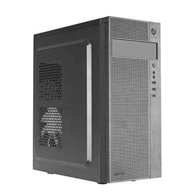 Imagen de Tacens 2FERROX, Caja PC Semitorre ATX, Ventilador Lateral 12cm, Rejilla Frontal, Acero, Negro
