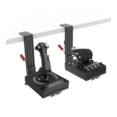 Imagen de Hikig 2 unidades de soporte escritorio para controlador vuelo SIM compatible con Thrustmaster Hotas Warthog, T16000M, Logitech X52, X52 Pro, X56 y casi todos los demás controladores