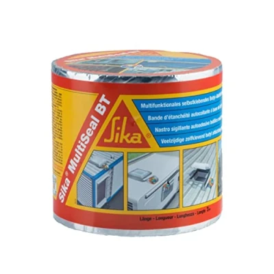 Imagen de Sika Cinta de sellado MultiSeal BT aluminio Ideal para y reparación rápida Autoadhesivo 10 m x 100 mm