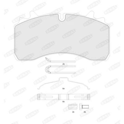 Imagen de BERAL BCV29162TK Juego de pastillas freno preparado para indicador desgaste con accesorios