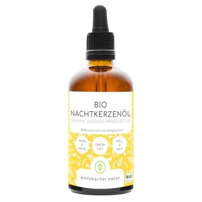 Imagen de aceite DE onagra orgánico para perros y gatos, 100 ml, pelaje prensado en frío, 100% Alemania, rico omega 3 6, Barf, ÖKO 060