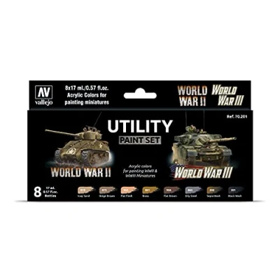 Imagen de Vallejo 70201 Model Color Colores Acrílicos, Utility Paint, 17 ml, 6 uds