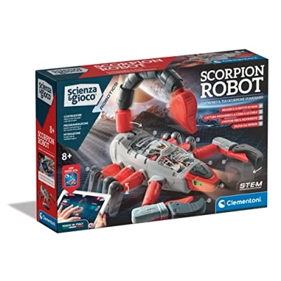 Imagen de Clementoni Ciencia Robótica Escorpión Juego de Construcciones, Robot para Niños Montar, Kit (Versión en Italiano) científico 8 Años, Made in Italy, Multicolor, 19242