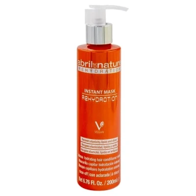 Imagen de abril et nature Mascarilla Capilar Profesional de Peluquería REHYDRATION Tratamiento Hidratante cabello Para Seco y Encrespado Brillo Textura 200ml