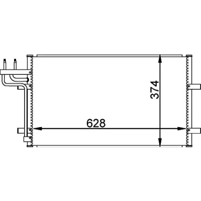 Imagen de MAHLE ORIGINAL AC 374 000P Condensador sin secador 628 FORD: Focus 2, 2 Limousine, Mk2 Furgón / Familiar