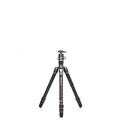 Imagen de Benro Rhino Carbon Fibre Three Series Tripod/Monopod with VX30 Ballhead, 4 Leg Sections, Twist Locks, Padded Carrying Case (FRHN34CVX30) MAX Height 174.5 cm