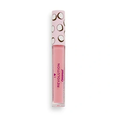 Imagen de I Heart Revolution, Tasty Coconut Lipgloss, formula idratante e non appiccicosa al profumo di cocco, Sugar, Pink 2,2 ml