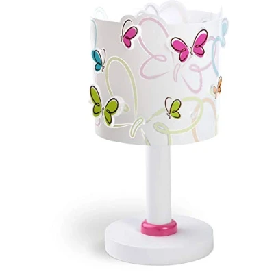 Imagen de Dalber Lámpara Infantil de Mesilla Butterfly Mariposas Multicolor, 8 W