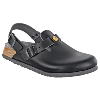 Imagen de BIRKENSTOCK Tokio Zapatilla antiestática para Mujer, Piel Natural, Talla 38, Plantilla Estrecha, Negro, 40 EU