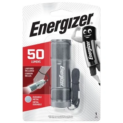 Imagen de Energizer linterna LED de metal, 50 lúmenes, funciona con 3 pilas AAA , metálica para camping o uso hogar