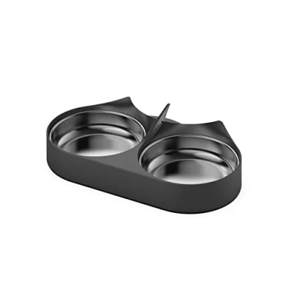 Imagen de PETLIBRO Divisor de Comida para Mascotas con Cuencos Acero Inoxidable, Color Negro