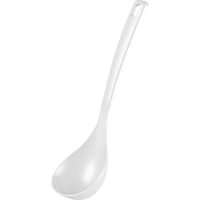 Imagen de Fackelmann 24291 Blanca Cucharón de cocina plástico para ollas y sartenes con revestimiento (color: blanco), cantidad: 1 unidad