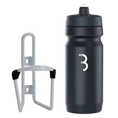 Imagen de BBB Cycling Combinación de portabidones ajuste universal y botella 550 ml. Color Blanco Negro Modelo Combo FuelTank Comptank BBC 03C