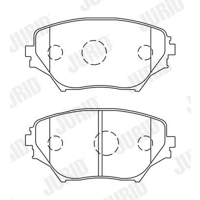 Imagen de JURID 572487J Juego de pastillas freno no preparado para indicador desgaste sin accesorios TOYOTA: RAV4 II SUV, HONDA: Shuttle