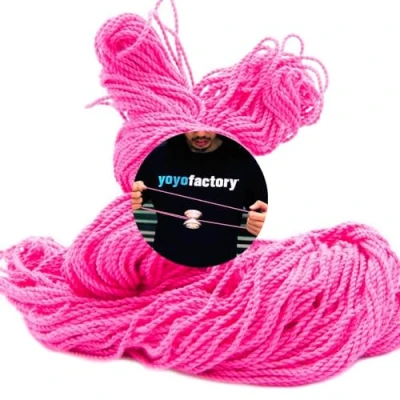 Imagen de 100 Yo Cuerda de Repuesto YoyoFactory Rosa (100% Poliéster, Piezas, Se Adapta a Todos Los Yoyos)