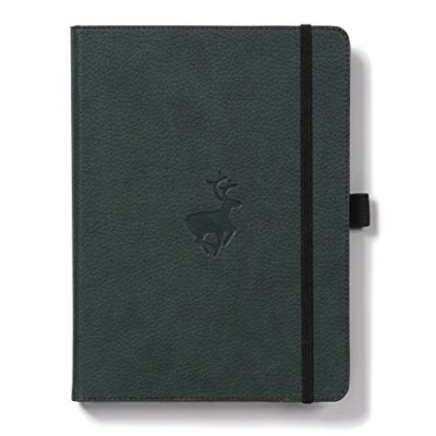Imagen de Dingbats* Vida Silvestre Cuaderno A4 Punteado Extra Grande Libreta de Tapa Dura Cuero PU Cierre Elástico, Soporte para bolígrafos, Marcador