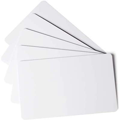 Imagen de Durable 891402 tarjetas de plástico Duracard Light, identificación imprimibles, 100 piezas, blancas