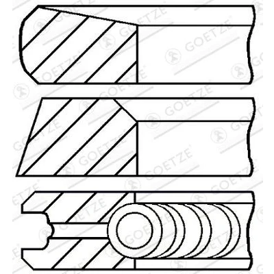 Imagen de GOETZE ENGINE 08 113500 00 Juego de Segmentos Pistón 89,9 FORD: Transit Mk5 Furgón