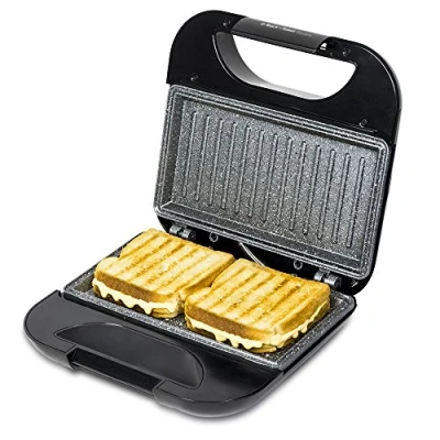 Imagen de Sandwichera Cecotec Rock&#039;nToast Square, 750 W, Antiadherente, Revestimiento cerámico de piedra