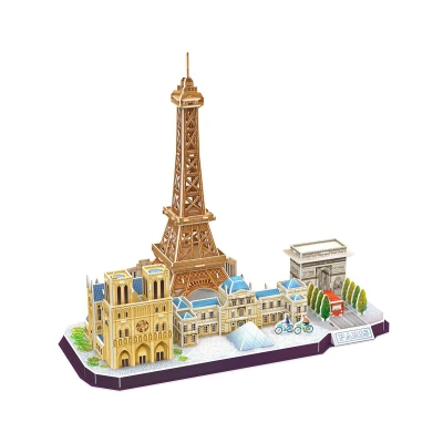 Imagen de World Brands Puzzle 3D Torre Eiffel Paris, Puzzles para Adultos y Niños, Maquetas Montar, Rompecabezas 3D, Regalos Divertidos, Cultura, Viajar Desde Casa