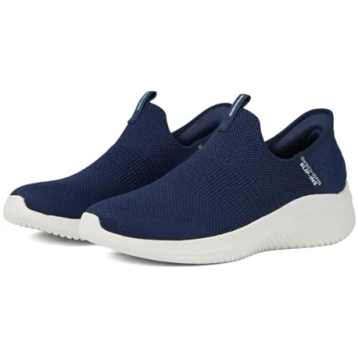 Imagen de Skechers Hands Free Slip Ins Ultra Flex 3.0 Smooth Step, Zapatillas Mujer, Ribete de Punto Azul Marino, 40 EU Ancho