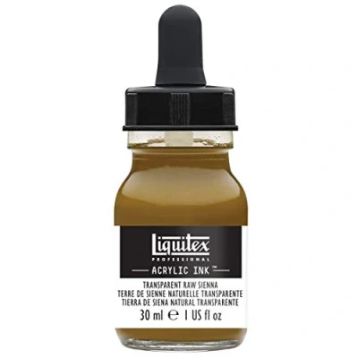 Imagen de Liquitex Tinta Acrílica Ink Profesional Frasco 30 ml, Tierra de Siena Natural Transparente, Marrón