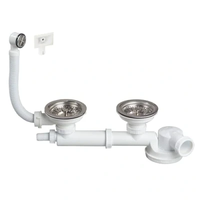 Imagen de Wirquin 30718722 Espace D90 Fregadero de 2 bandejas con desagüe