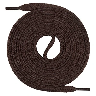 Imagen de Un par de cordones Monte Swiss © Premium, 100% algodón, resistentes a roturas, 7 mm ancho, entre 45 y 200 cm longitud, Unisex, marrón oscuro, 160