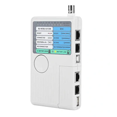 Imagen de Oumefar 4 en 1 portátil RJ11 RJ45 USB BNC LAN Network Cable Tester Remote Networking Tool para UTP STP Cables Tracker (sin pilas incluidas)