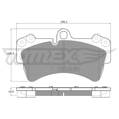 Imagen de TOMEX brakes TX 14 31 Juego de pastillas freno Eje delantero preparado para indicador desgaste con pesos equilibrio PORSCHE: Cayenne