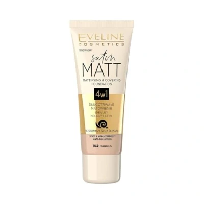 Imagen de Eveline Cosmetics Fluide Visage Matifiant Satin Mat N 102 30Ml 30 ml
