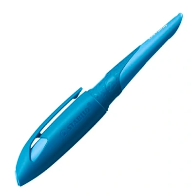 Imagen de Pluma estilográfica ergonómica escolar EASYbirdy 3D, edición especial de vida silvestre, punta A (principiante), para diestros, paquete 1 unidad, color azul con tinta borrable (incluye