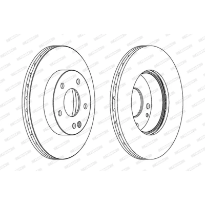 Imagen de FERODO PREMIER DDF1363C Disco de freno 270 22 5 ventilado revestido sin tornillos MERCEDES BENZ: Vaneo