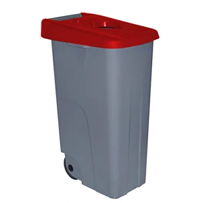 Imagen de Denox DEN009 Contenedor Reciclo 85 litros Abierto, Rojo, 420x570x760 mm
