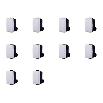 Imagen de Interruptor unipolar 1P 16 A, compatible con Bticino Matix, 1 módulo, color blanco