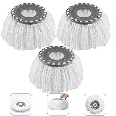 Imagen de LYTIVAGEN 3 PCS Cabeza de la Fregona, Giratorias Microfibra Fregona para Trapeadores Rotativos Estándar