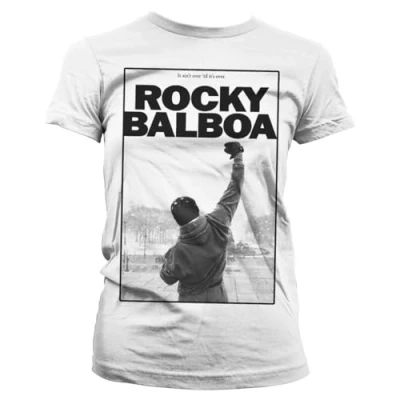 Imagen de Rocky Licenciado Oficialmente Balboa It Ain&#039;t Over Mujer Camiseta (Blanco), X Large