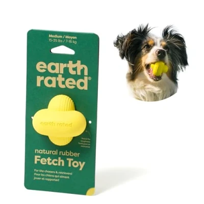 Imagen de Earth Rated Pelota para Perro, Juguete Interactivo Razas pequeñas, Medianas y Grandes, Viene en Varios tamaños, Fabricado con Goma Natural, Uso Interiores Exteriores, Mediano,