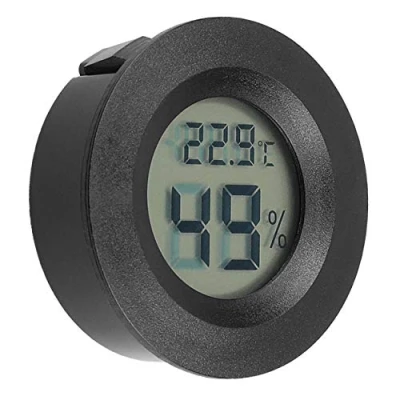 Imagen de mumbi Minitermómetro higrómetro termohigrómetro humedad medidor de temperatura redondo, 1 unidad