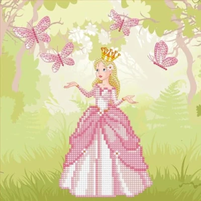 Imagen de Diamond DOTZ Box Painting de Aventura Princesa. Cuadro Diamantes 5D Fantasía. Kit Completo Pintura con Nivel Iniciación 28 x Cms