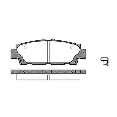 Imagen de REMSA 0376.00 Juego de pastillas freno Eje trasero con contacto avisador desgaste accesorios, muelle LEXUS: LS I