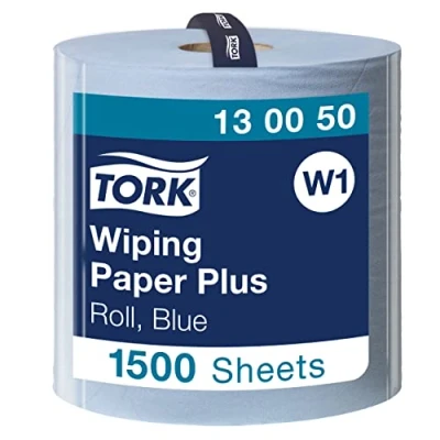 Imagen de Tork 130050 papel de secado extra dos capas/Paños compatibles con el sistema W1 / Premium 1 x bobina 510m azul