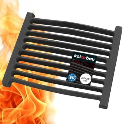 Imagen de KOTARBAU® Rejilla de Hierro Fundido para Chimenea, 26 x 21,5 cm, Cenizas, Rectangular chimeneas, Estufas, Parilla Resistente