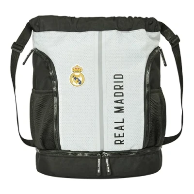 Imagen de REAL MADRID 1ª EQUIPACIÓN 24/25 Mochila Saco, Mochila, Ideal para Niños de Diferentes Edades, Cómoda y Versátil, Calidad Resistencia, 34x15x43 cm, Color Blanco/gris