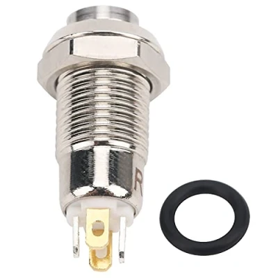 Imagen de Pulsador, Pulsador 8mm Seguro Impermeable Acero Inoxidable para Timbre(azul)
