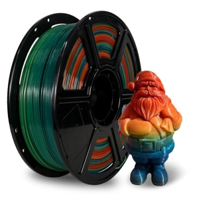 Imagen de FLASHFORGE filamento PLA de 1,75 mm, 1 kg, para impresora 3D, arcoíris